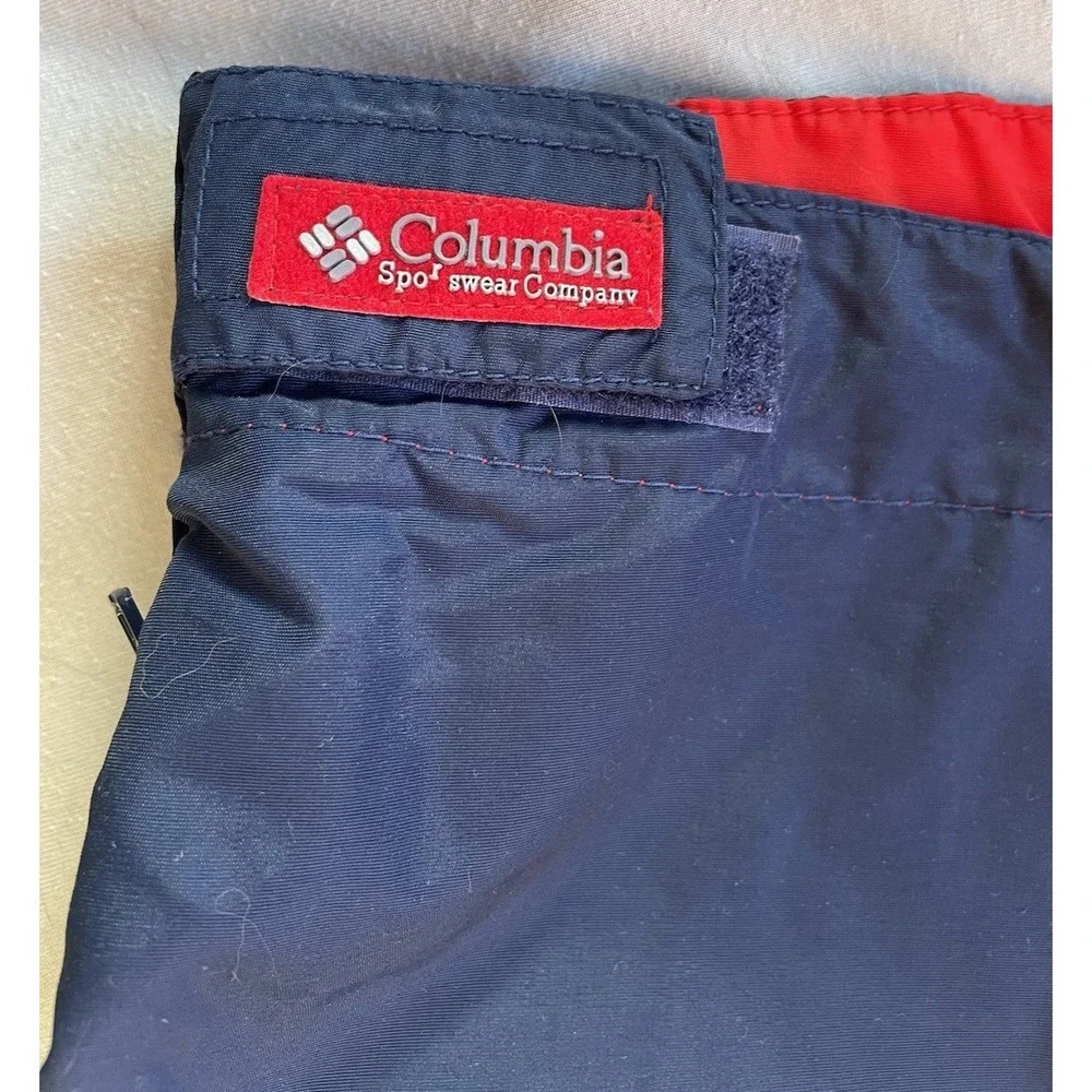 Columbia Ski Pants Sz XL Waterproof Blue / Red‎ Reversible / Snowboard Unisex